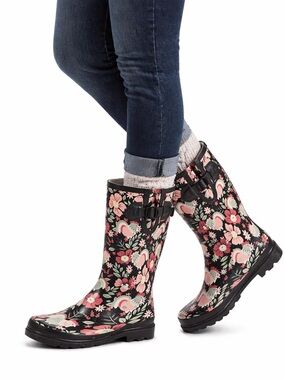 Western Chief Shabby Chick Rain Boots Women’s Size 6 Floral Farmhouse